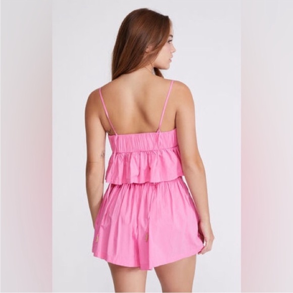 Free People Miki Hot Pink Barbie Elastic Waist Shorts Women’s Size Small - Picture 2 of 7